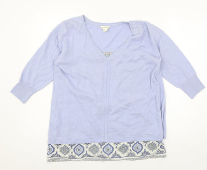 Womens UK Size 8 Monsoon Blue Pullover Jumper