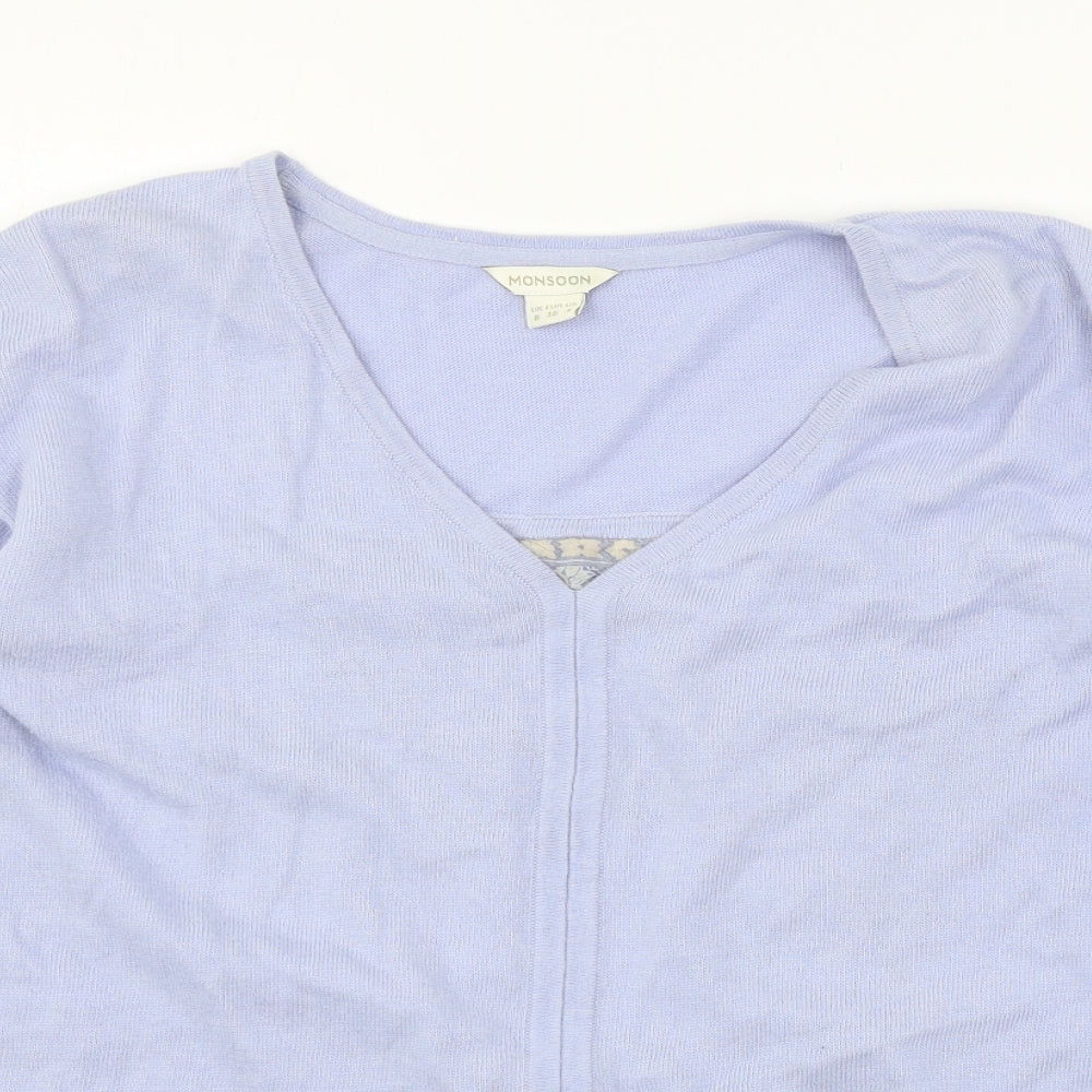 Womens UK Size 8 Monsoon Blue Pullover Jumper
