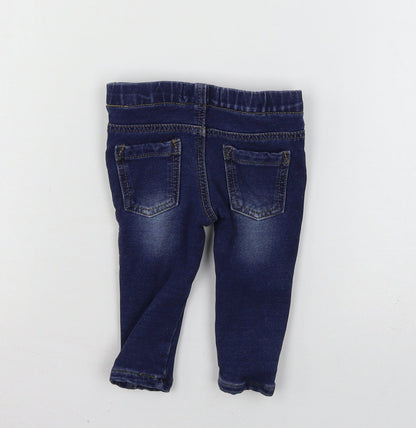 Primark Baby Blue  Denim Pedal Pusher Jeans Size 6-9 Months