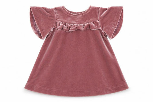 NEXT Girls Pink  Velour T-Shirt Dress  Size 3-6 Months