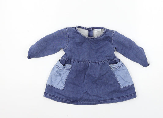 NEX Boys Blue  Jersey Skater Dress  Size 3-6 Months