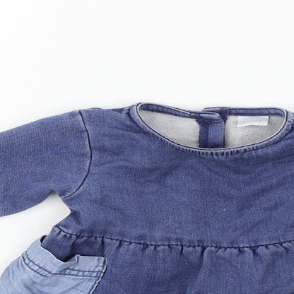 NEX Boys Blue  Jersey Skater Dress  Size 3-6 Months