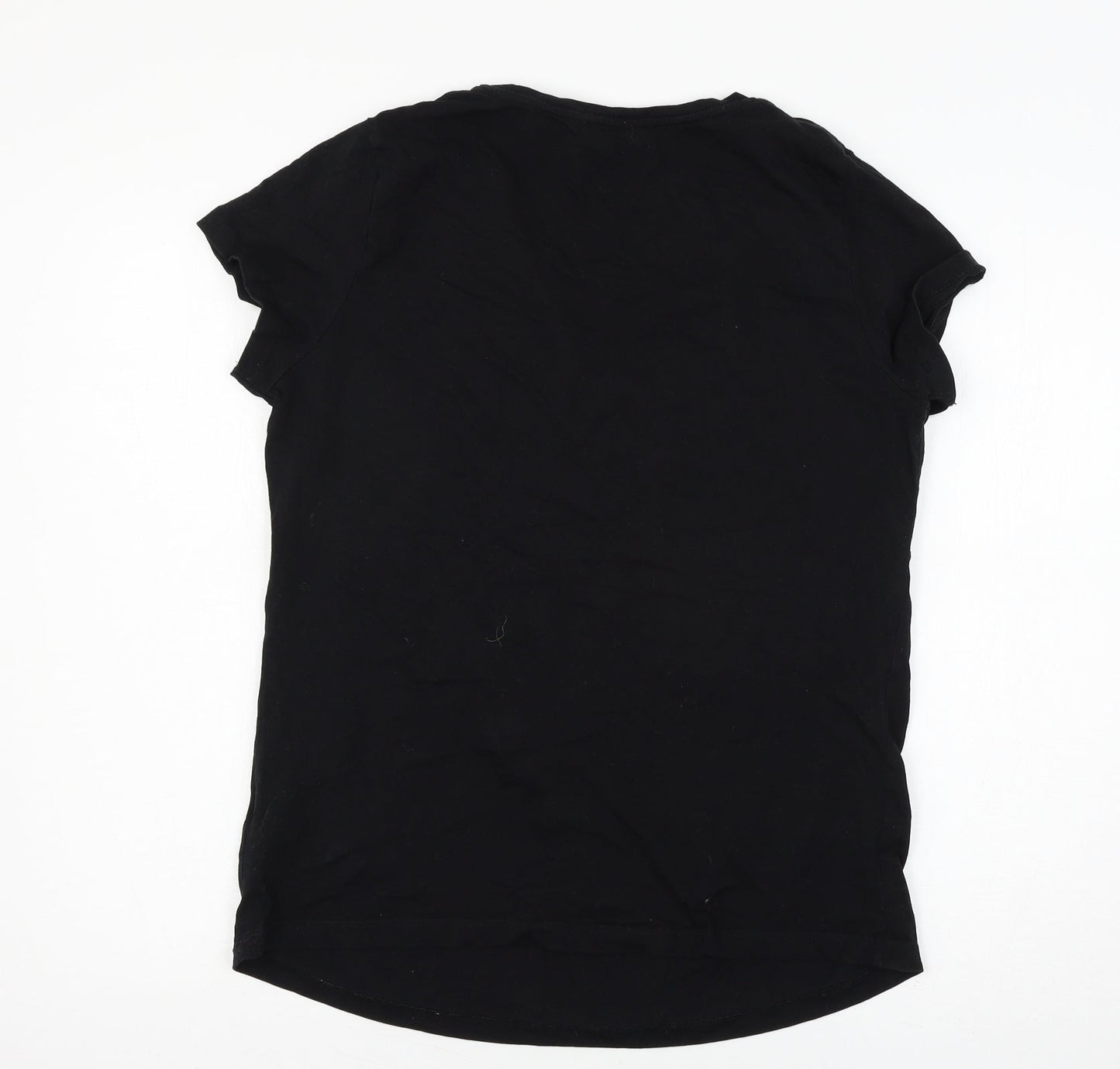 Avenue Womens Black  Jersey Basic T-Shirt Size 12