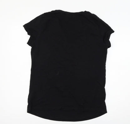 Avenue Womens Black  Jersey Basic T-Shirt Size 12