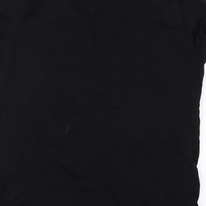 Avenue Womens Black  Jersey Basic T-Shirt Size 12