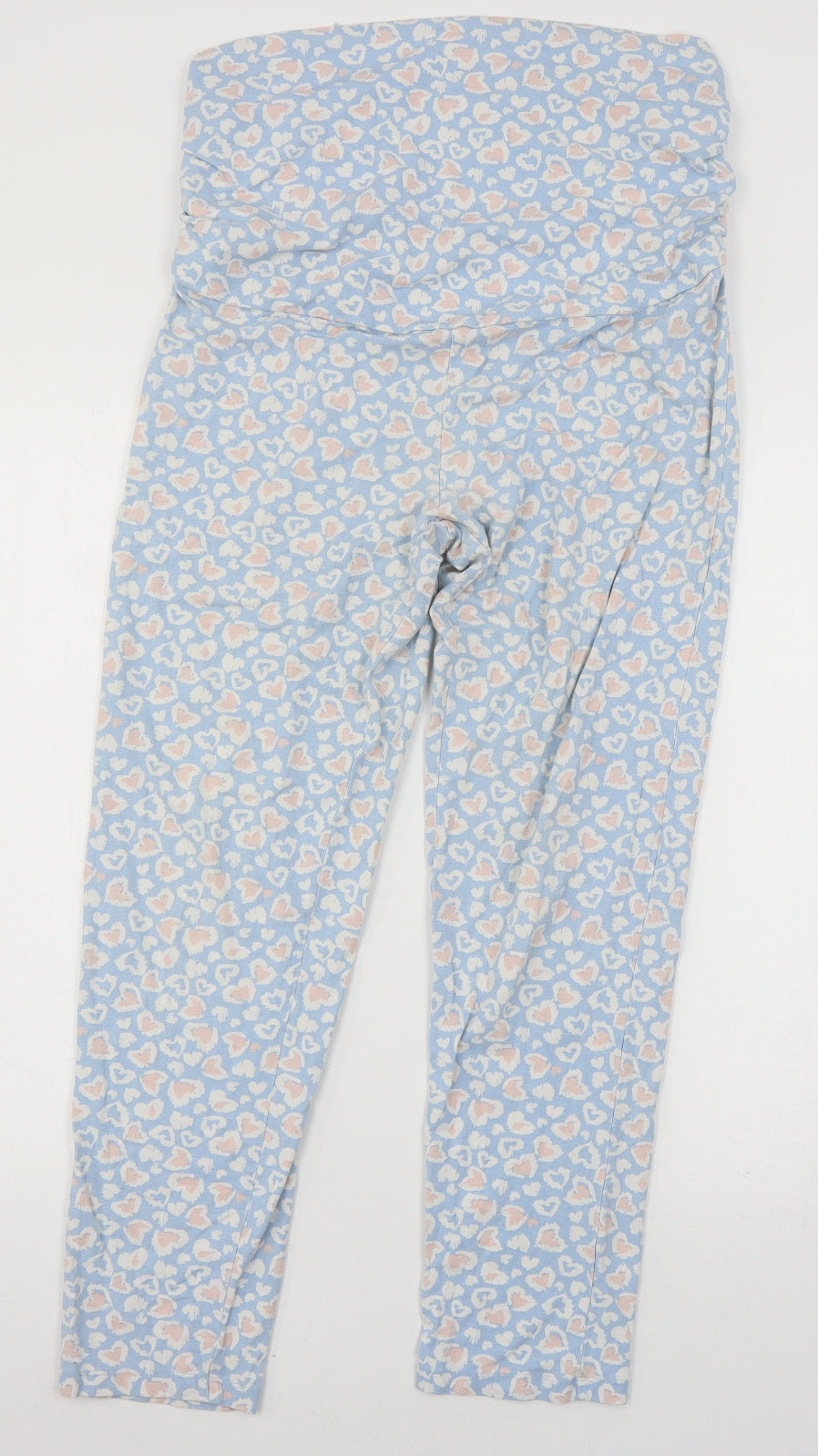Avenue Womens Blue Animal Print Jersey Capri Pyjama Pants Size 12
