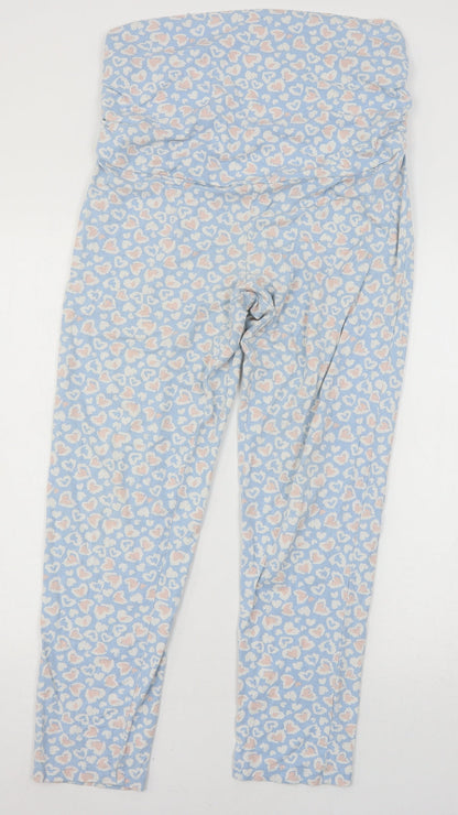 Avenue Womens Blue Animal Print Jersey Capri Pyjama Pants Size 12