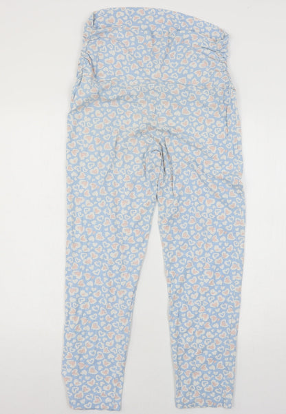 Avenue Womens Blue Animal Print Jersey Capri Pyjama Pants Size 12
