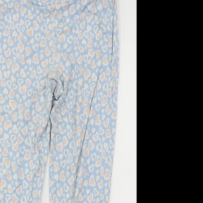 Avenue Womens Blue Animal Print Jersey Capri Pyjama Pants Size 12