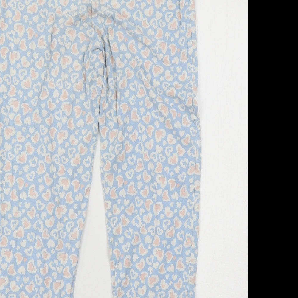 Avenue Womens Blue Animal Print Jersey Capri Pyjama Pants Size 12