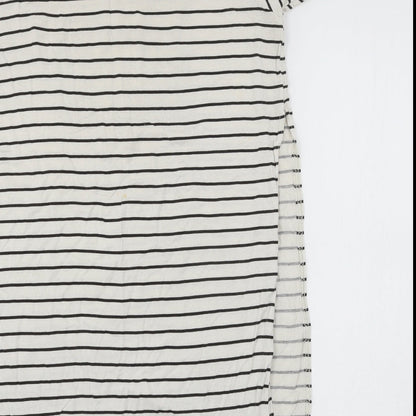 Womens UK Size M Preworn Ivory Basic T-Shirt