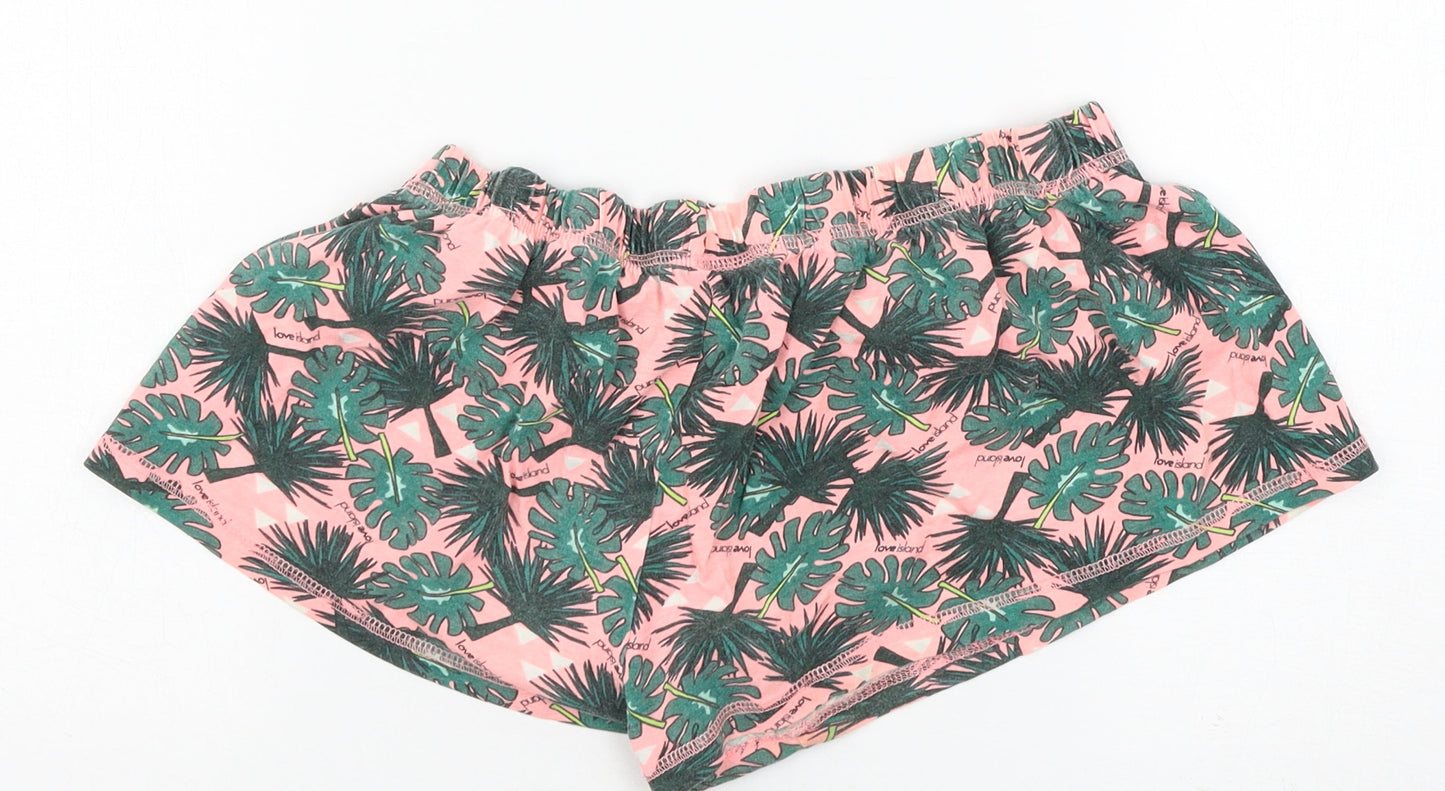 Love to Lounge Womens Pink Floral Jersey Capri Pyjama Pants Size 12  - Love Island