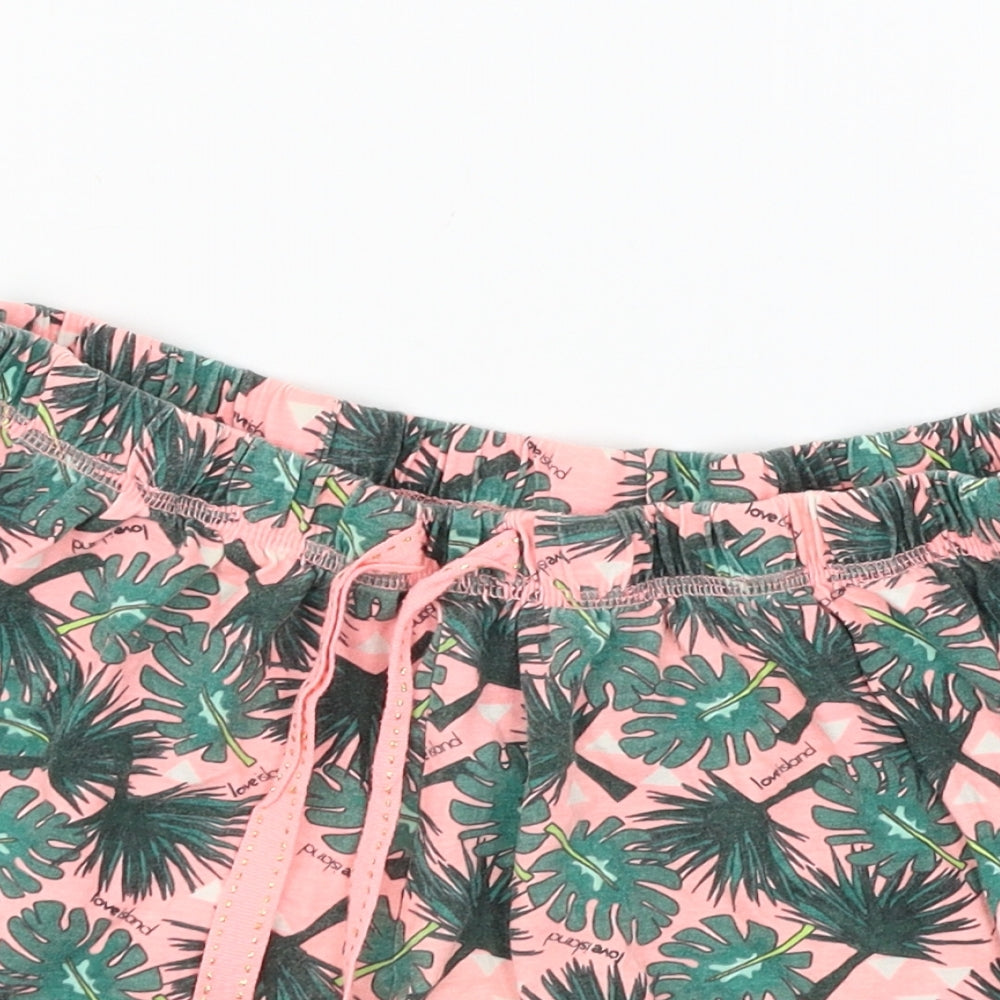 Love to Lounge Womens Pink Floral Jersey Capri Pyjama Pants Size 12  - Love Island