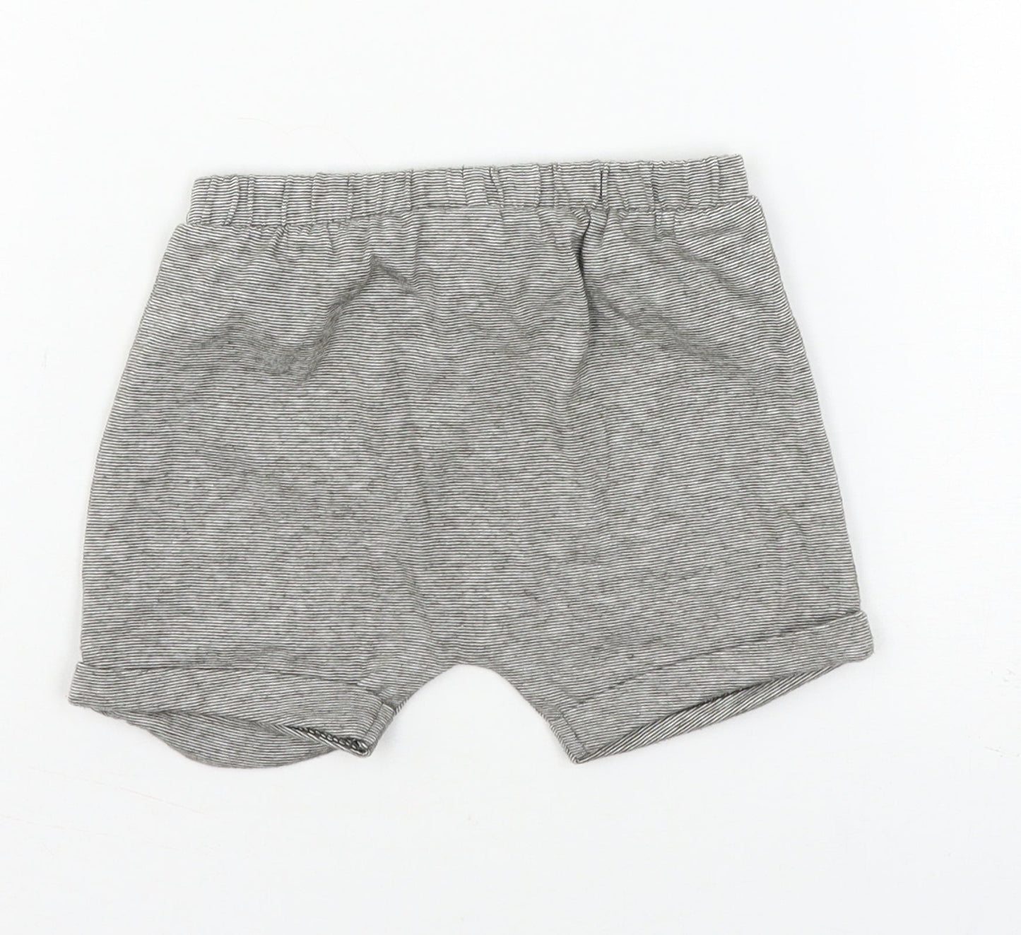 TU Baby Grey Striped Jersey Cropped Trousers Size 9-12 Months
