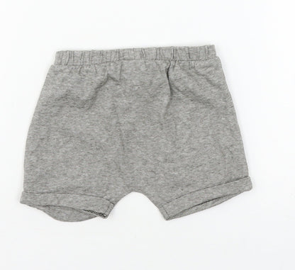 TU Baby Grey Striped Jersey Cropped Trousers Size 9-12 Months