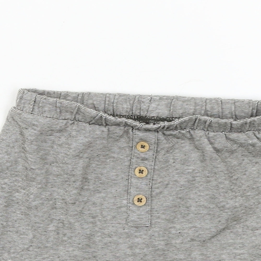 TU Baby Grey Striped Jersey Cropped Trousers Size 9-12 Months