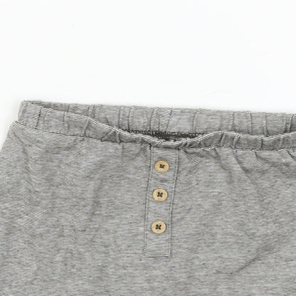 TU Baby Grey Striped Jersey Cropped Trousers Size 9-12 Months