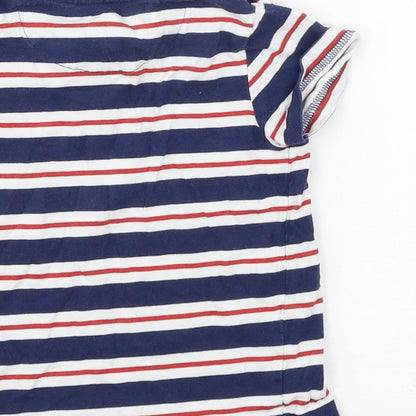 Marks and Spencer Boys Blue Striped Jersey Basic T-Shirt Size 12-18 Months