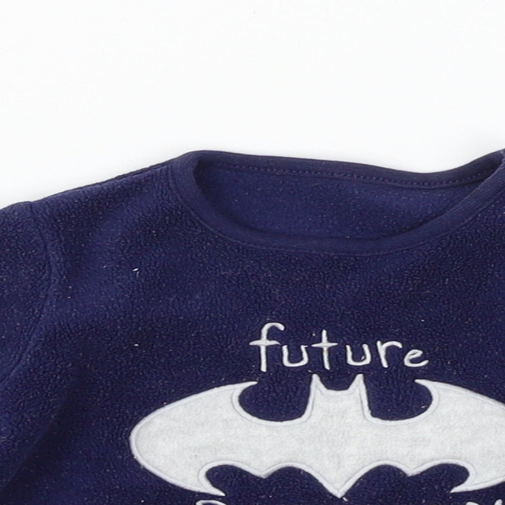George Boys Blue  Fleece Cami Pyjama Top Size 3-6 Months  - Batman