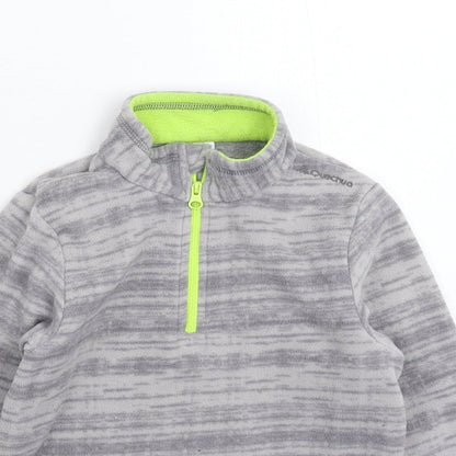 DECATHLON Boys Grey  Fleece Jacket  Size 5 Years