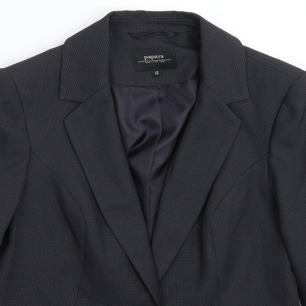 Papaya Womens Grey   Jacket Suit Jacket Size 12