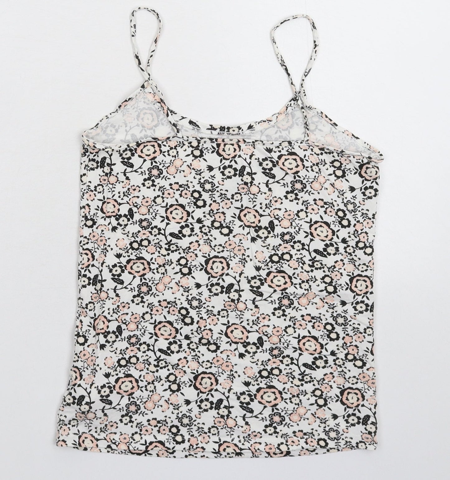 Womens UK Size 10 Peacocks White Basic Tank