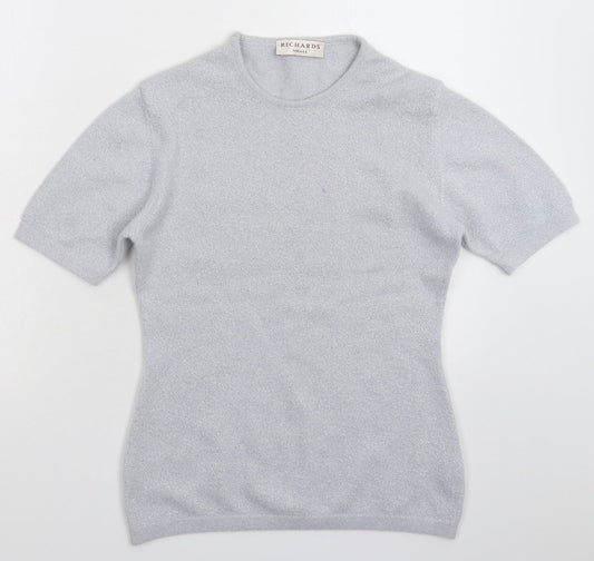 Womens UK Size S Richards Silver Pullover Jumper