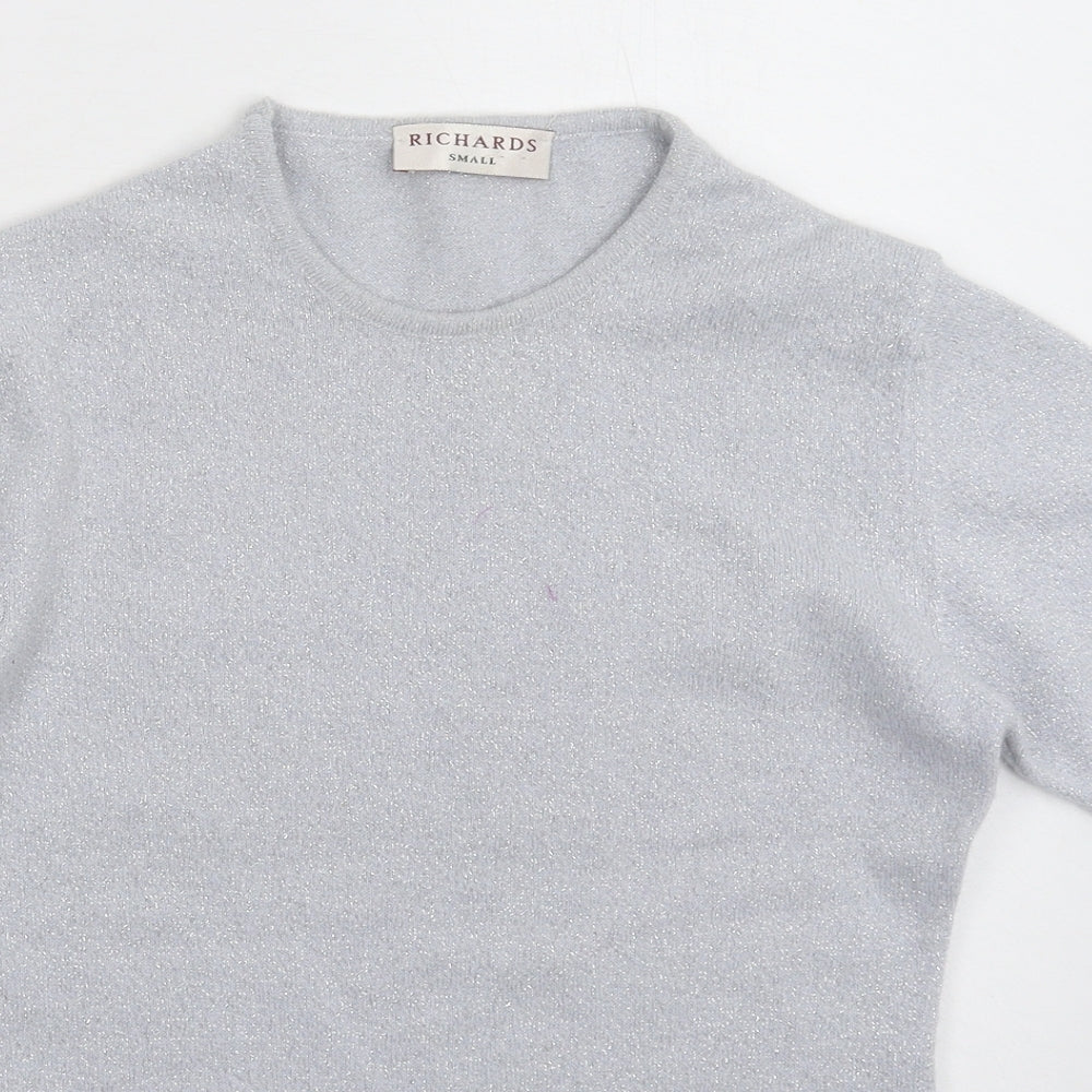 Womens UK Size S Richards Silver Pullover Jumper