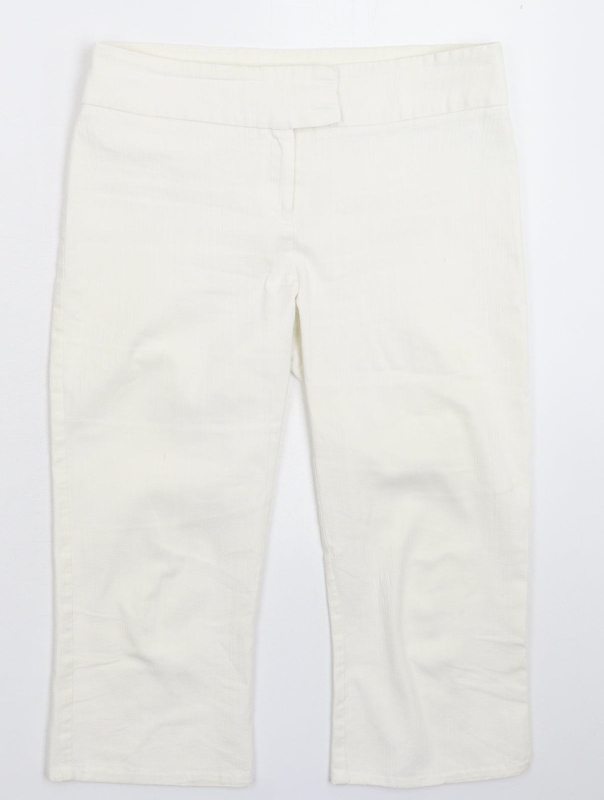 Cortelle Womens White  Denim Bermuda Shorts Size 32 in