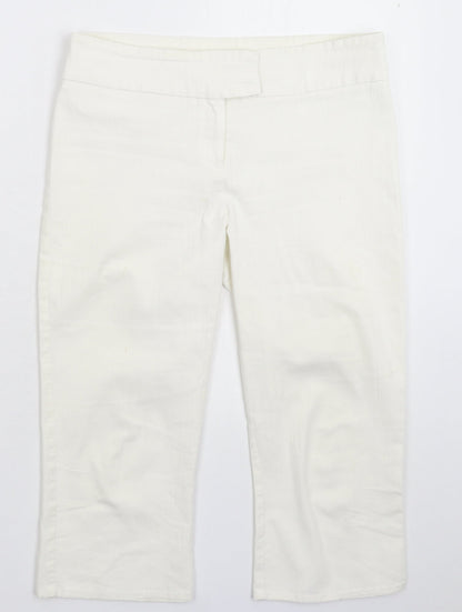 Cortelle Womens White  Denim Bermuda Shorts Size 32 in