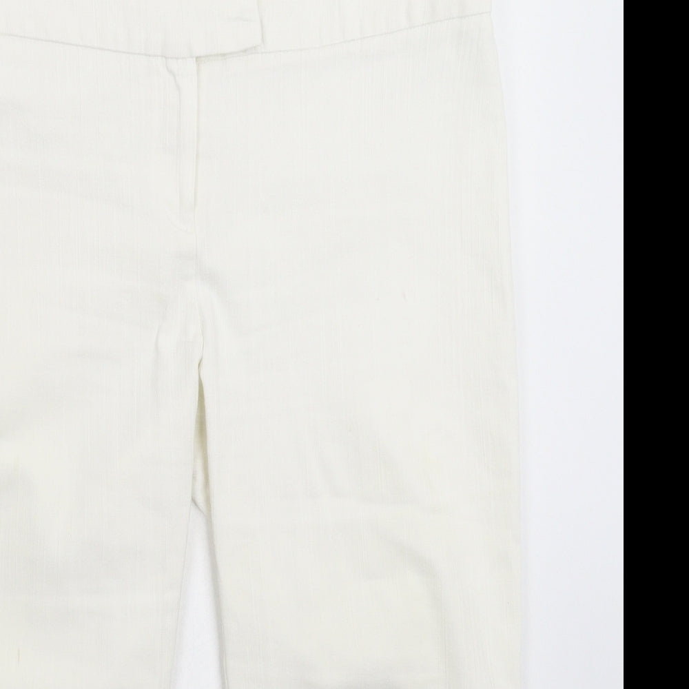 Cortelle Womens White  Denim Bermuda Shorts Size 32 in
