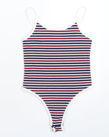 Womens UK Size S Preworn One-Piece Multicoloured Bodysuit