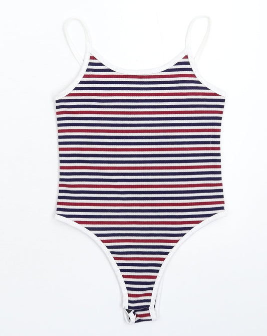 Womens UK Size S Preworn One-Piece Multicoloured Bodysuit