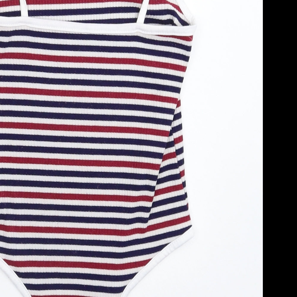 Womens UK Size S Preworn One-Piece Multicoloured Bodysuit