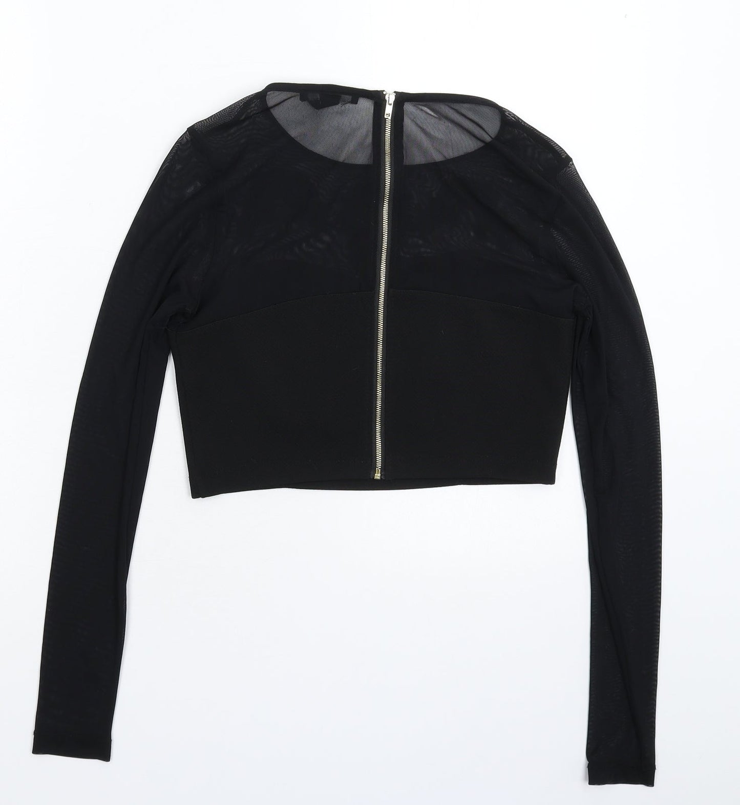 FOREVER 21 Womens Black   Cropped Blouse Size M