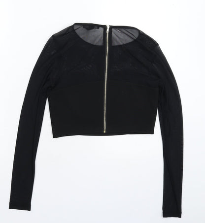 FOREVER 21 Womens Black   Cropped Blouse Size M