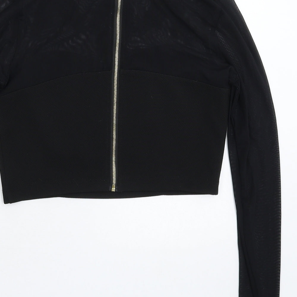 FOREVER 21 Womens Black   Cropped Blouse Size M