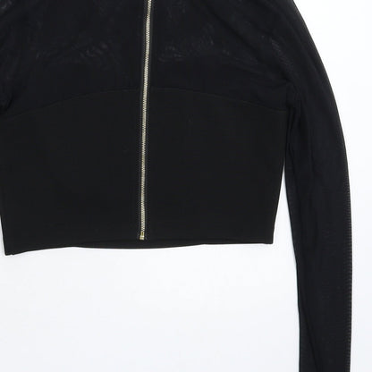 FOREVER 21 Womens Black   Cropped Blouse Size M