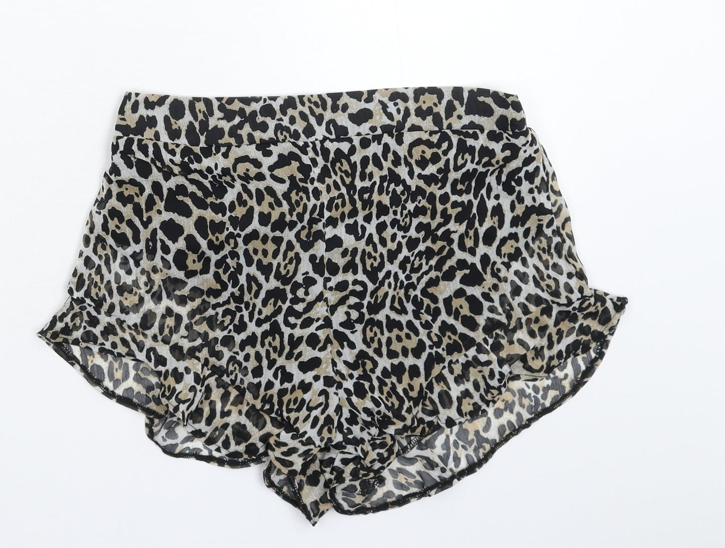 Boohoo Womens Multicoloured Animal Print  Hot Pants Shorts Size 10