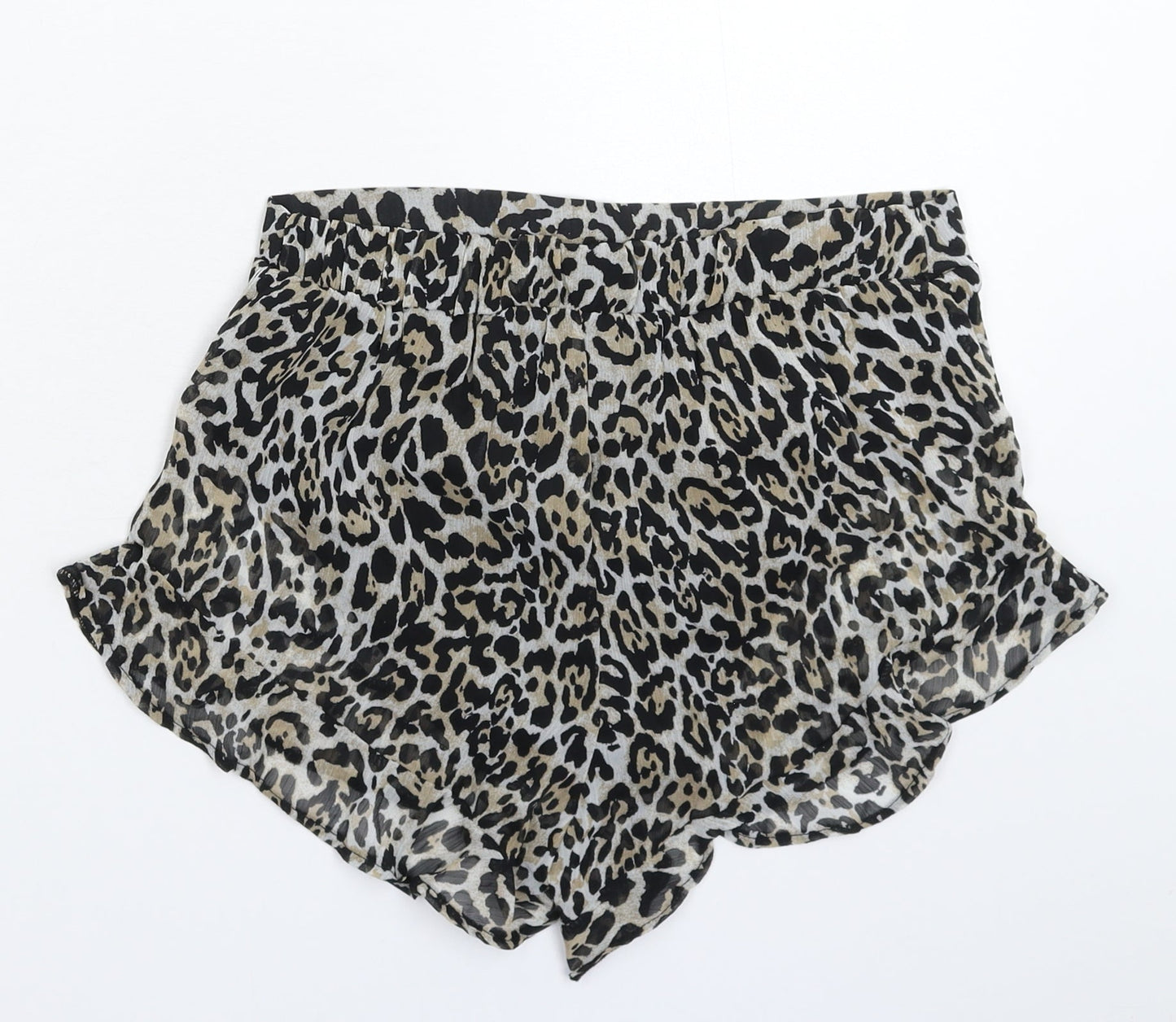 Boohoo Womens Multicoloured Animal Print  Hot Pants Shorts Size 10