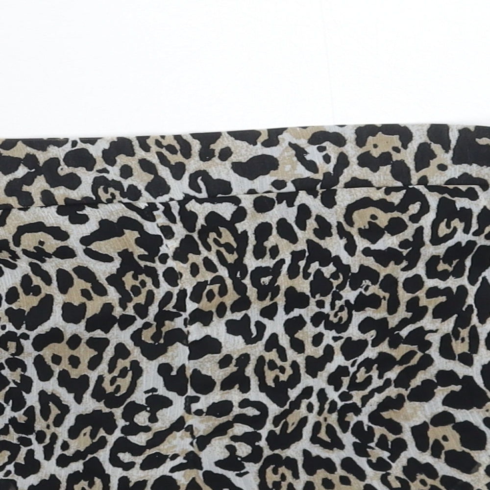 Boohoo Womens Multicoloured Animal Print  Hot Pants Shorts Size 10