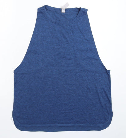 Additional front view of Icy Zone men’s blue basic tank, size XL