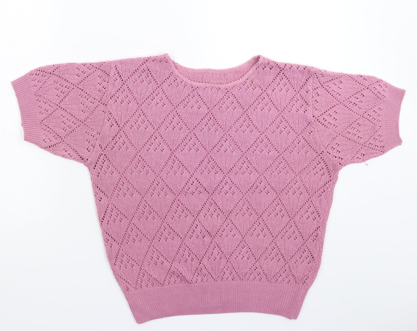 Womens UK Size L Preworn Pink Pullover Jumper