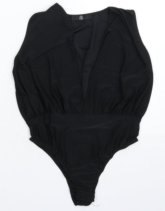 Missguided Womens Black   Bodysuit One-Piece Size 8