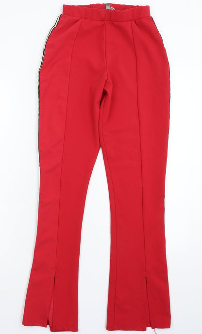 Womens UK Size 8 ASOS Slim Fit  Red Trousers