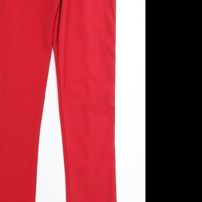 Womens UK Size 8 ASOS Slim Fit  Red Trousers
