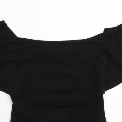 Club L Womens Black   Bodysuit One-Piece Size 6