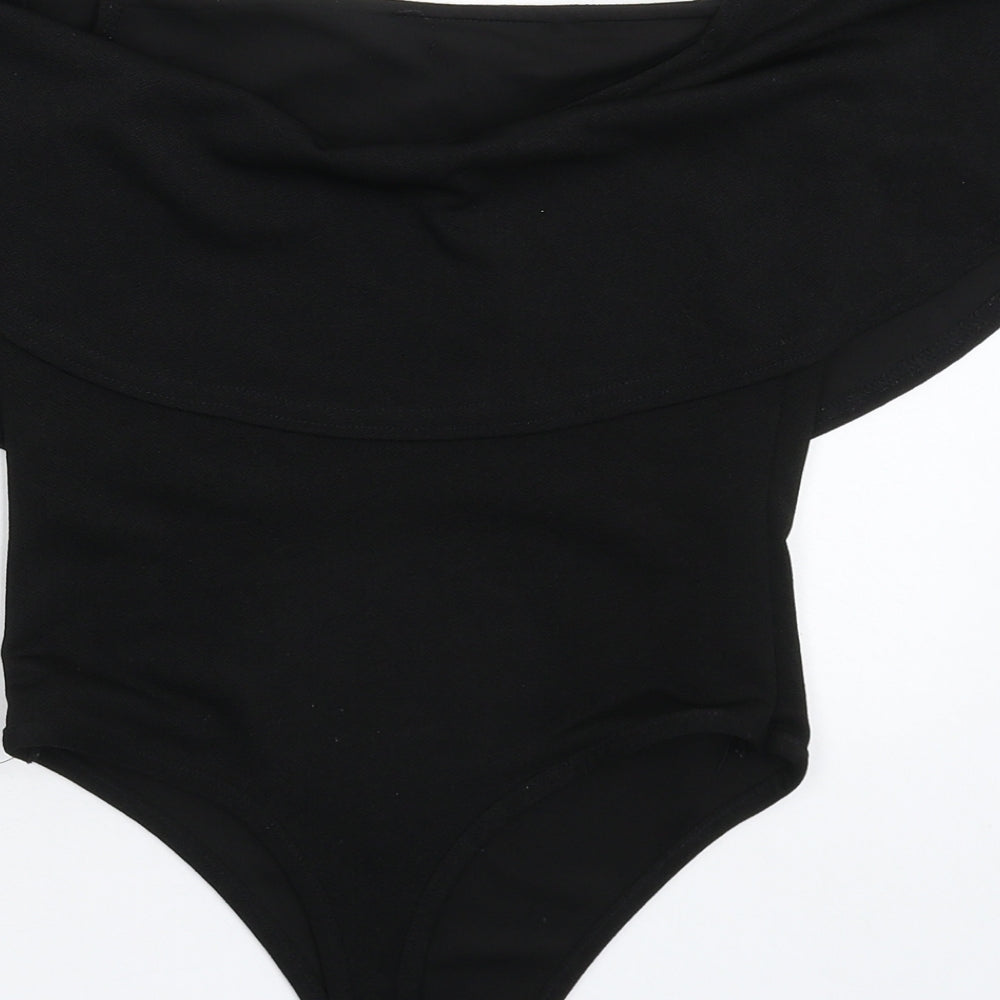 Club L Womens Black   Bodysuit One-Piece Size 6