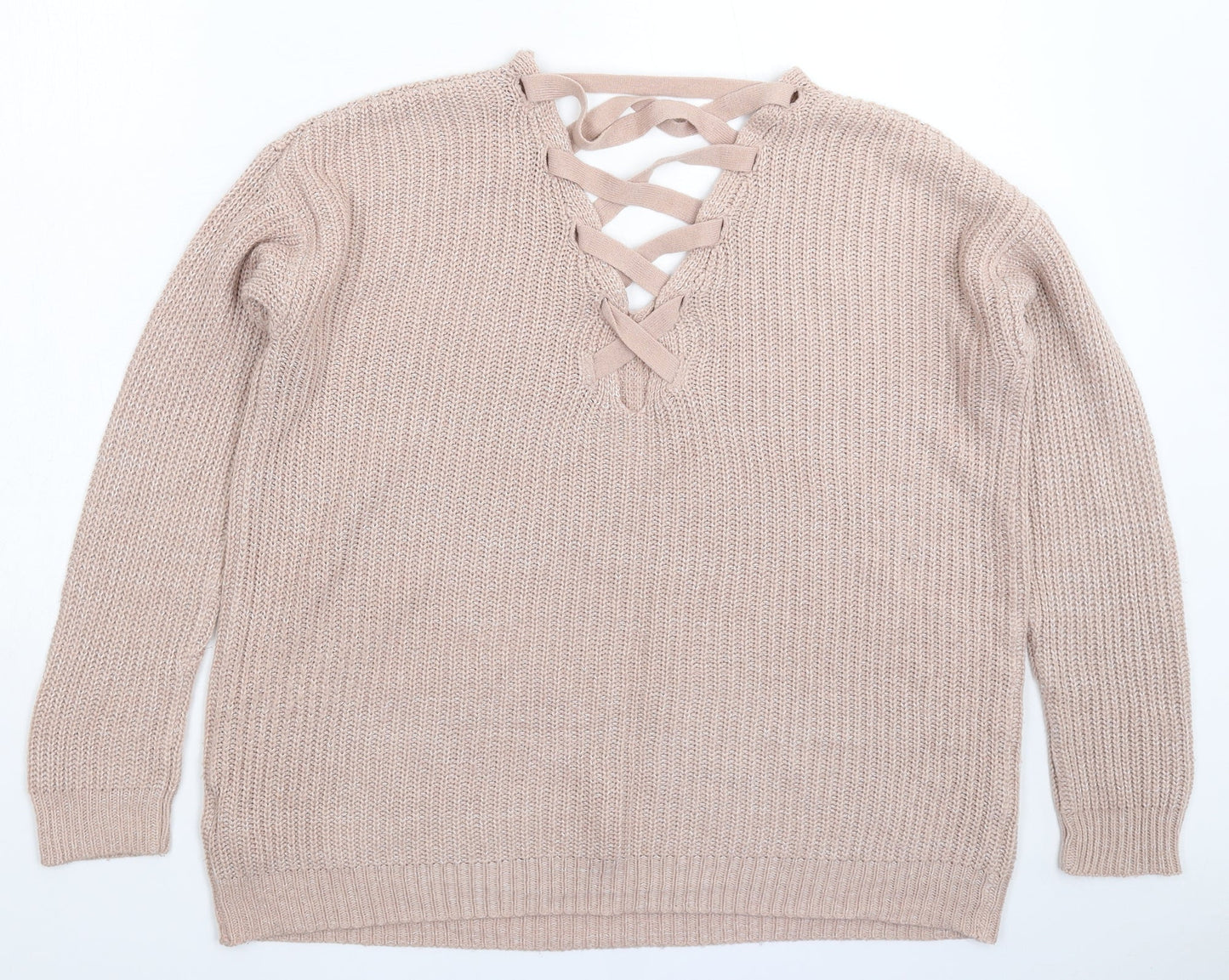 Womens UK Size S Peacocks Pink Pullover Jumper