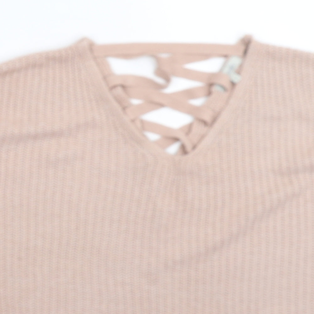 Womens UK Size S Peacocks Pink Pullover Jumper